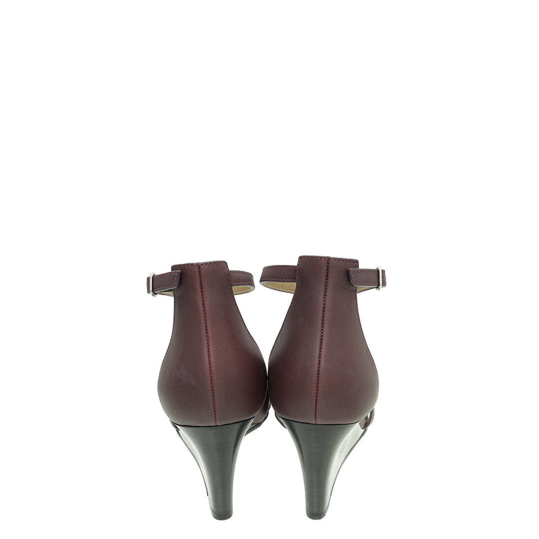 Top quality Hermes Bordeaux Legend Sandal 37.5