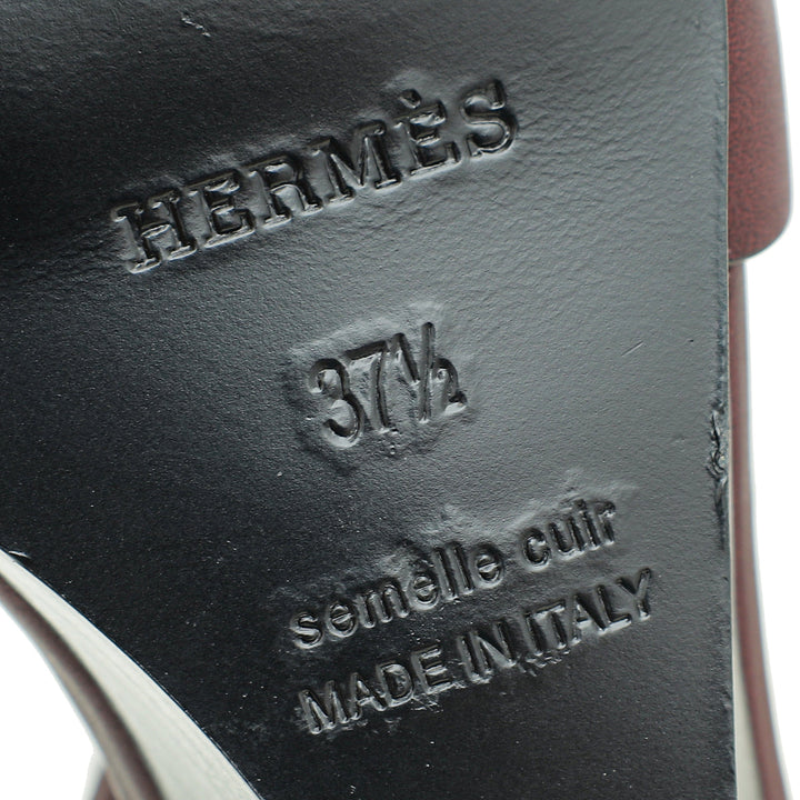 Top quality Hermes Bordeaux Legend Sandal 37.5