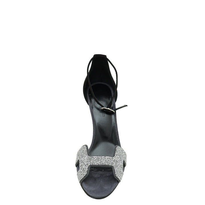 Top quality Hermes Bicolor Crystal Detail Premiere 105 Sandal 37