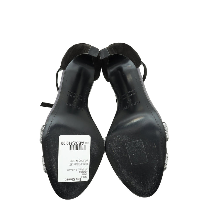 Top quality Hermes Bicolor Crystal Detail Premiere 105 Sandal 37
