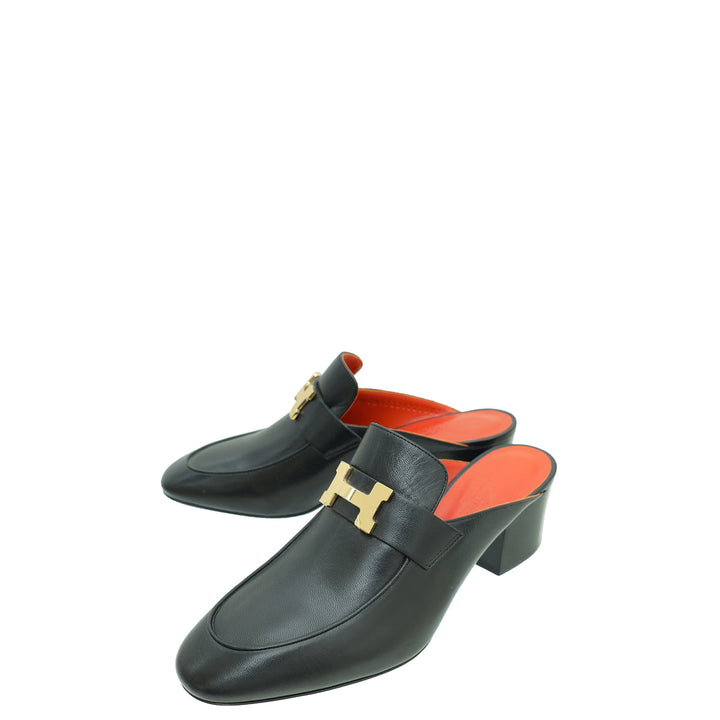 Top quality Hermes Black Paradis Mule 37