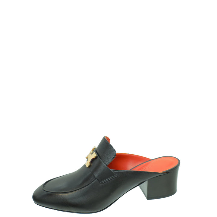 Hermes Black Paradis Mule 37