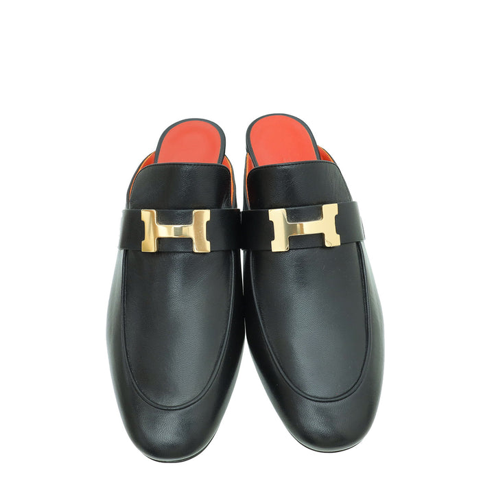 Hermes Black Paradis Mule 37