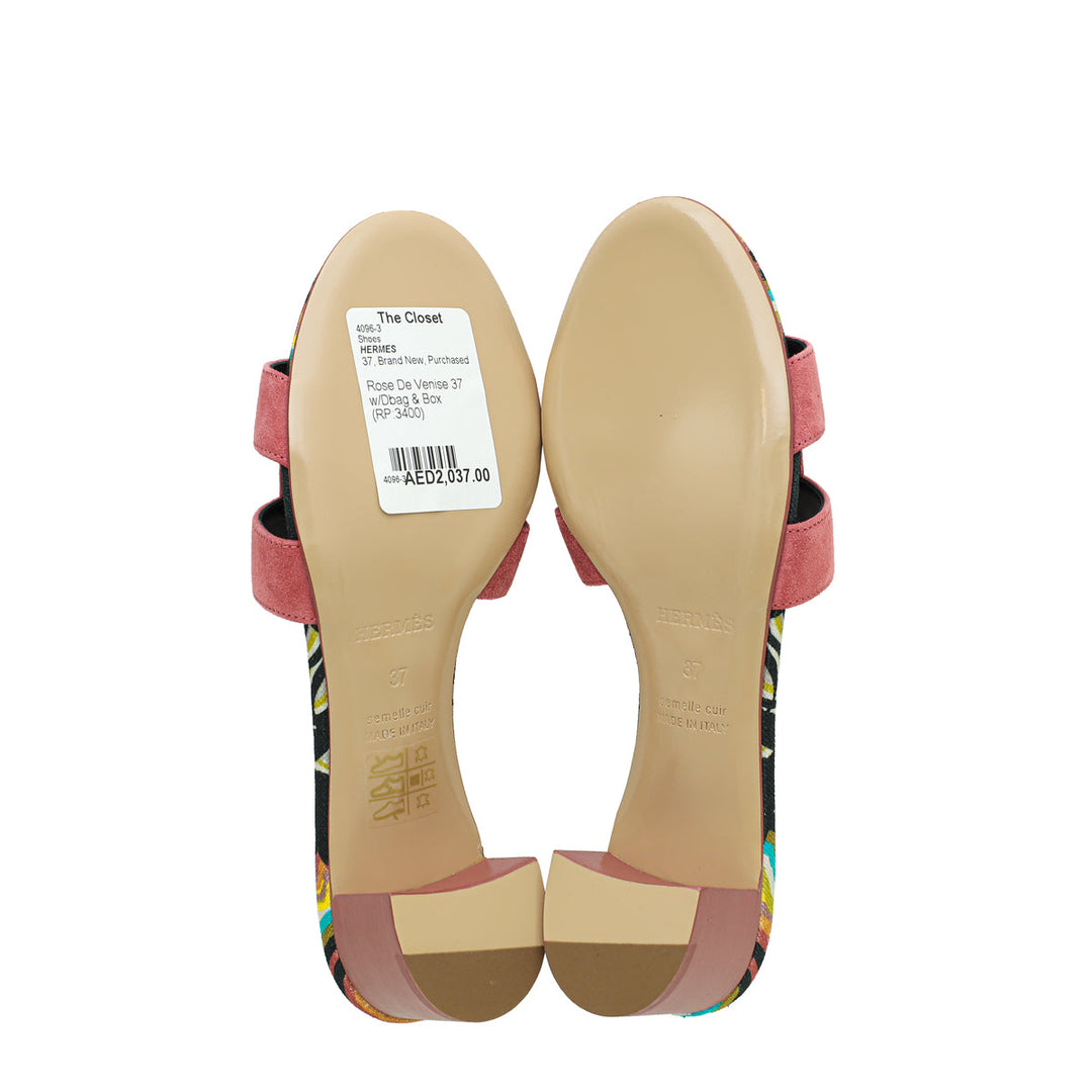 Top quality Hermes Rose De Venise Brides de Gala Oasis Sandal 37