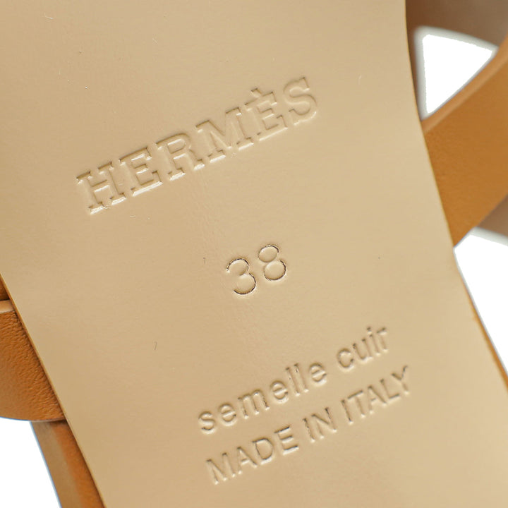 Top quality Hermes Natural Celena Sandal 38