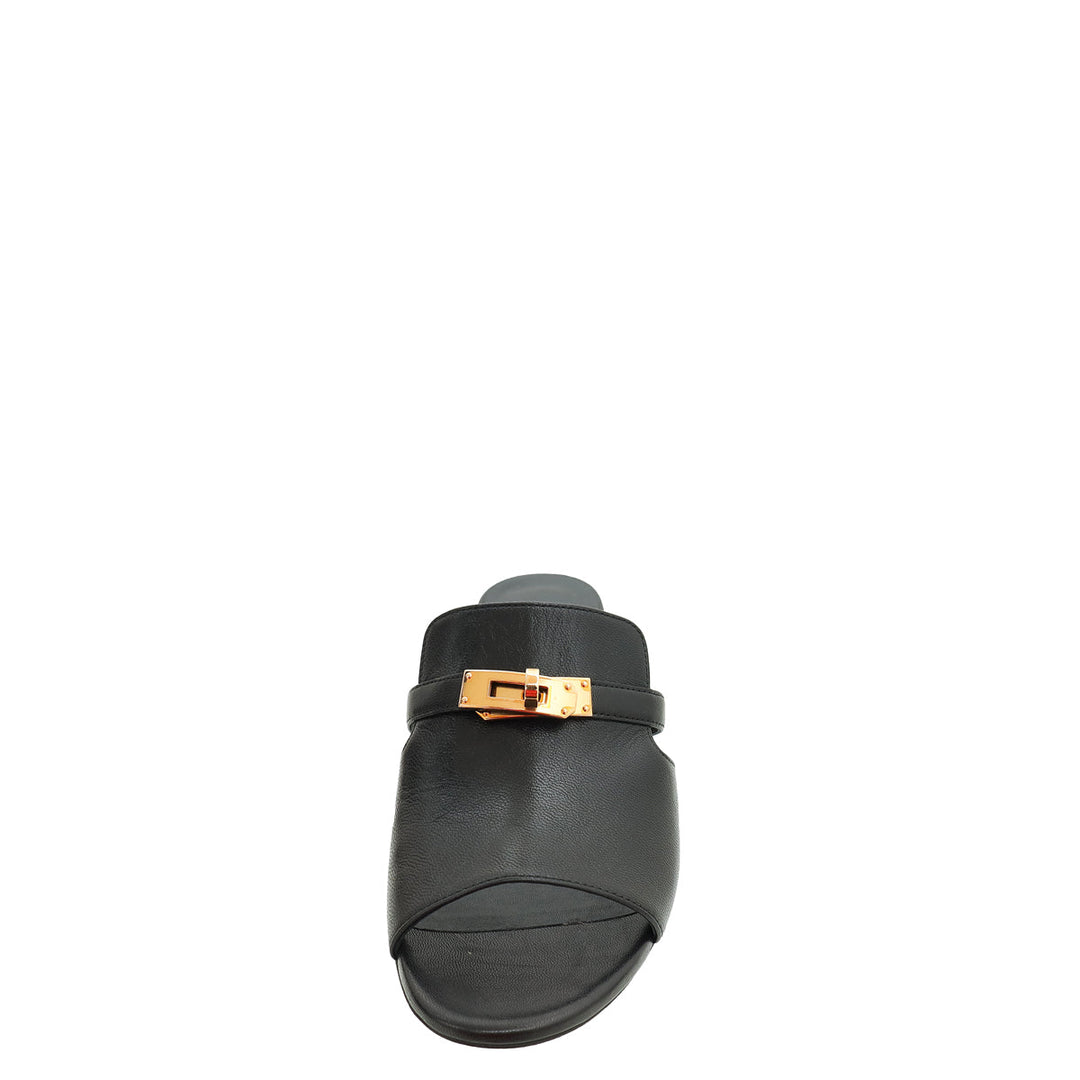 Top quality Hermes Noir Candy Sandal 38