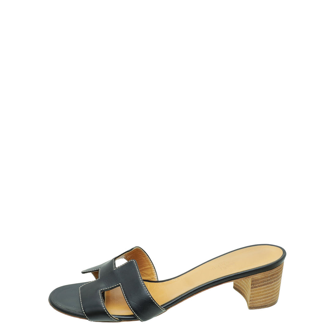 Top quality Hermes Noir Oasis Sandal 39.5