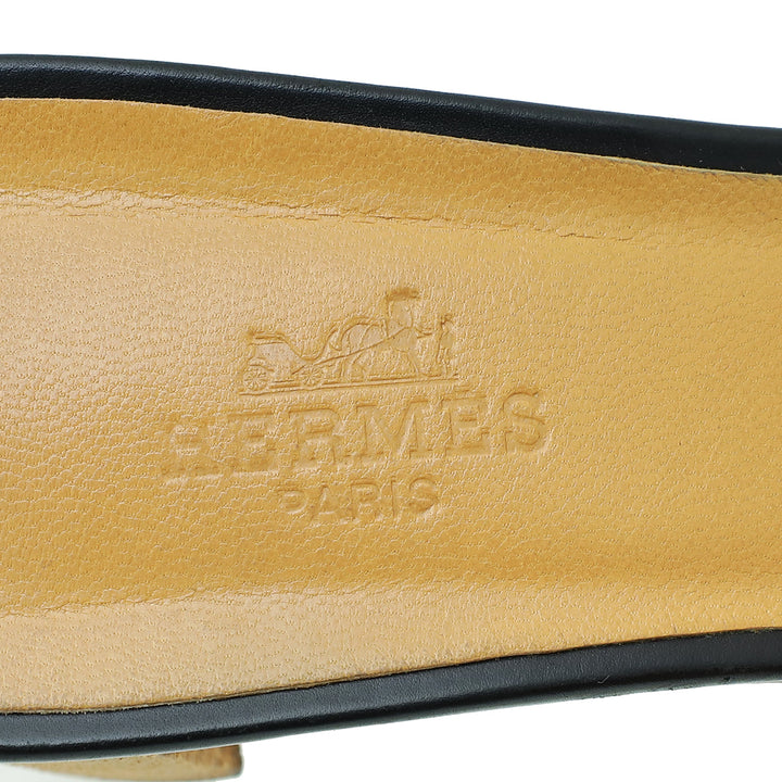 Top quality Hermes Noir Oasis Sandal 39.5
