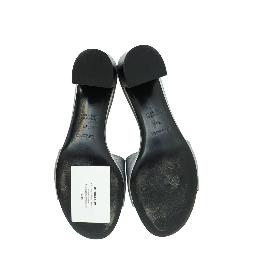 Top quality Hermes Gris Very Sandal 39.5