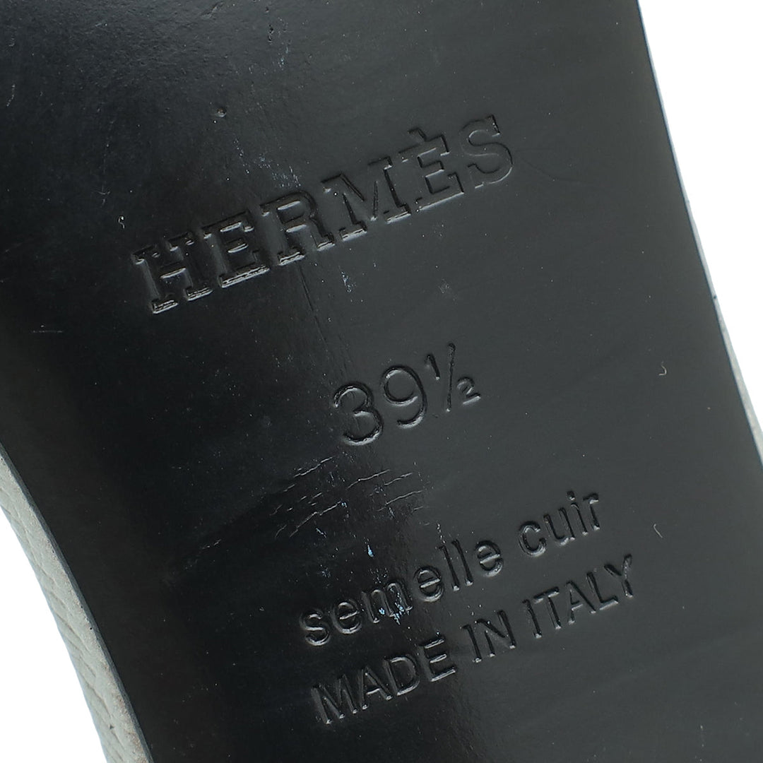 Top quality Hermes Gris Very Sandal 39.5