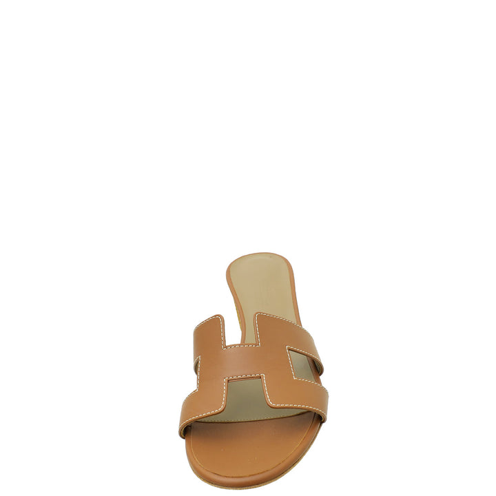 Top quality Hermes Gold Oasis Sandal 39