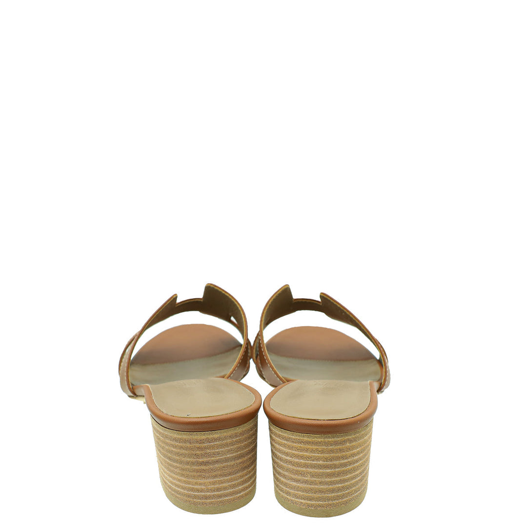 Top quality Hermes Gold Oasis Sandal 39