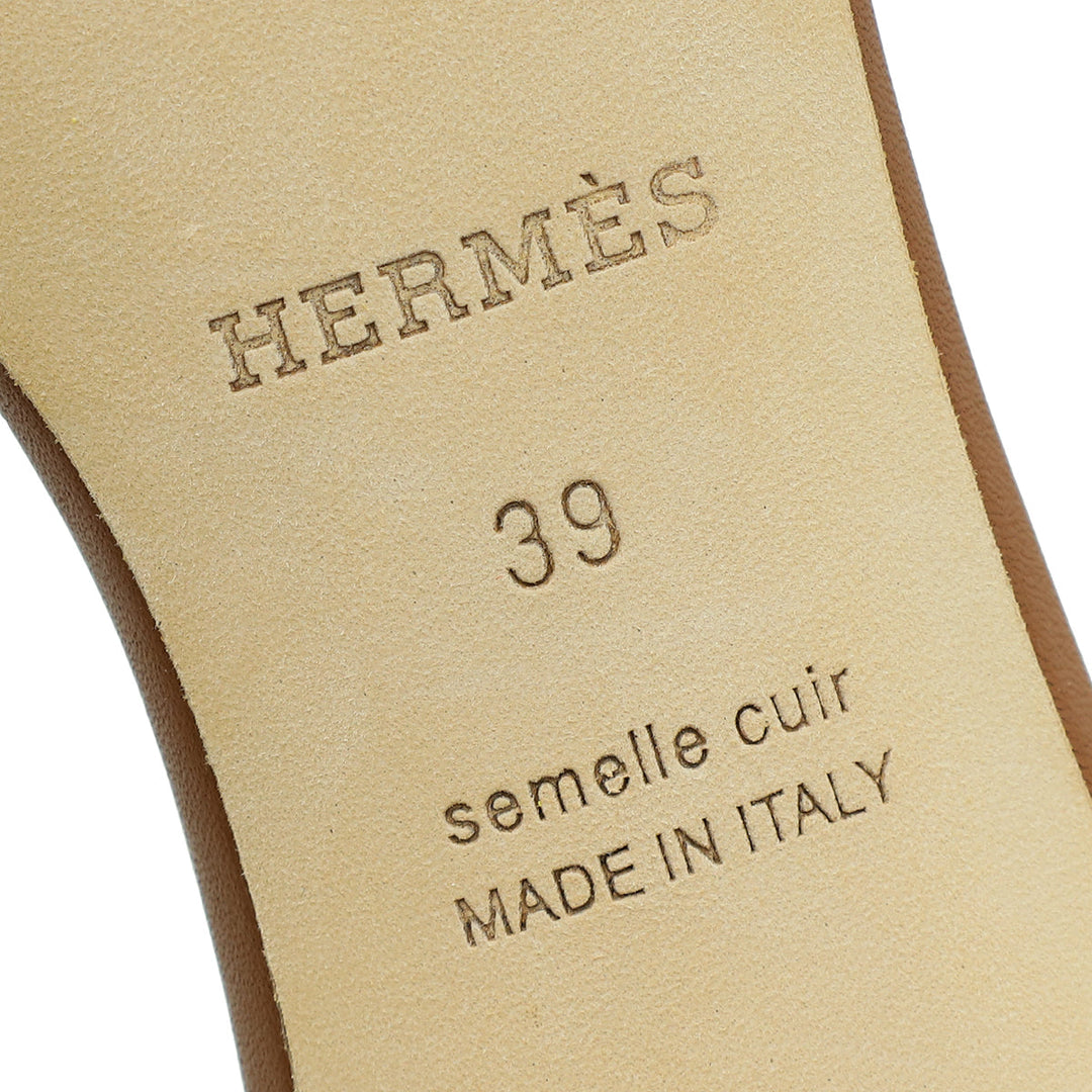 Top quality Hermes Gold Oasis Sandal 39