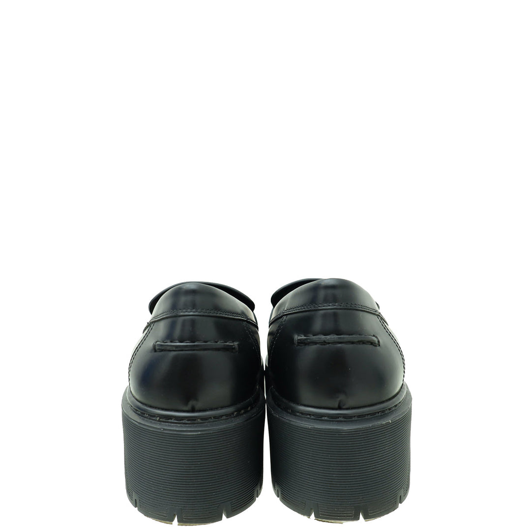 Top quality Hermes Noir Glazed Hitch Loafer 40