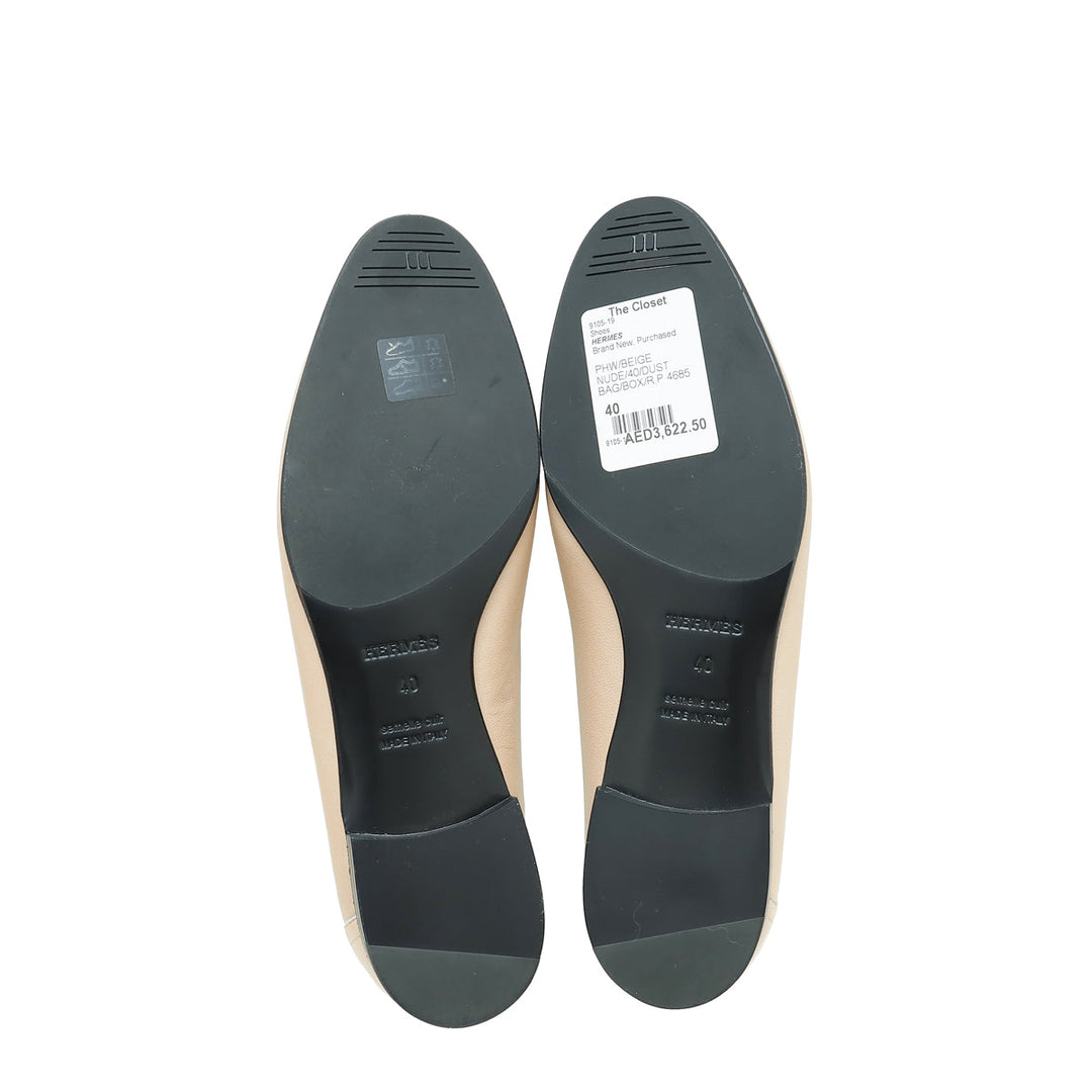 Top quality Hermes Beige Nude Paris Loafer 40