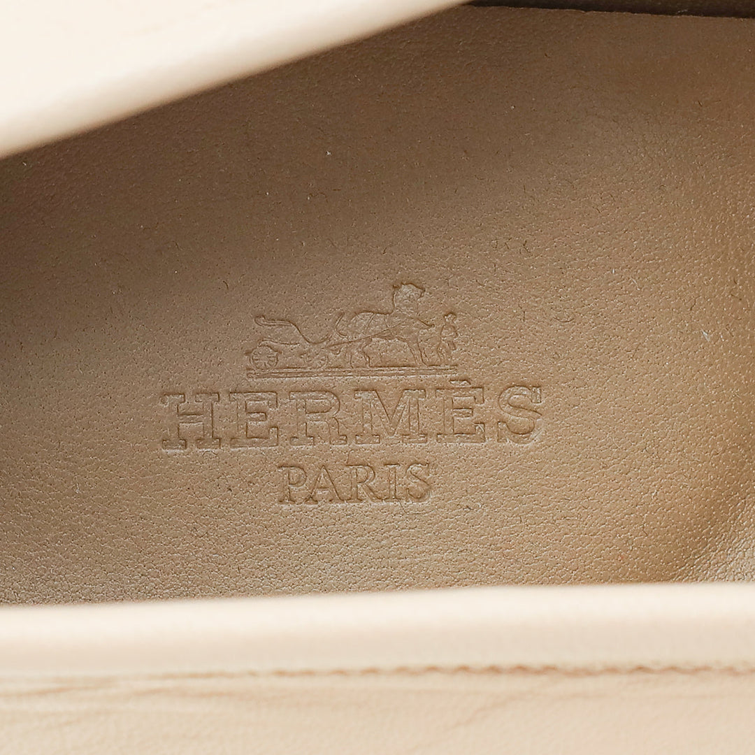 Hermes Beige Nude Paris Loafer 40