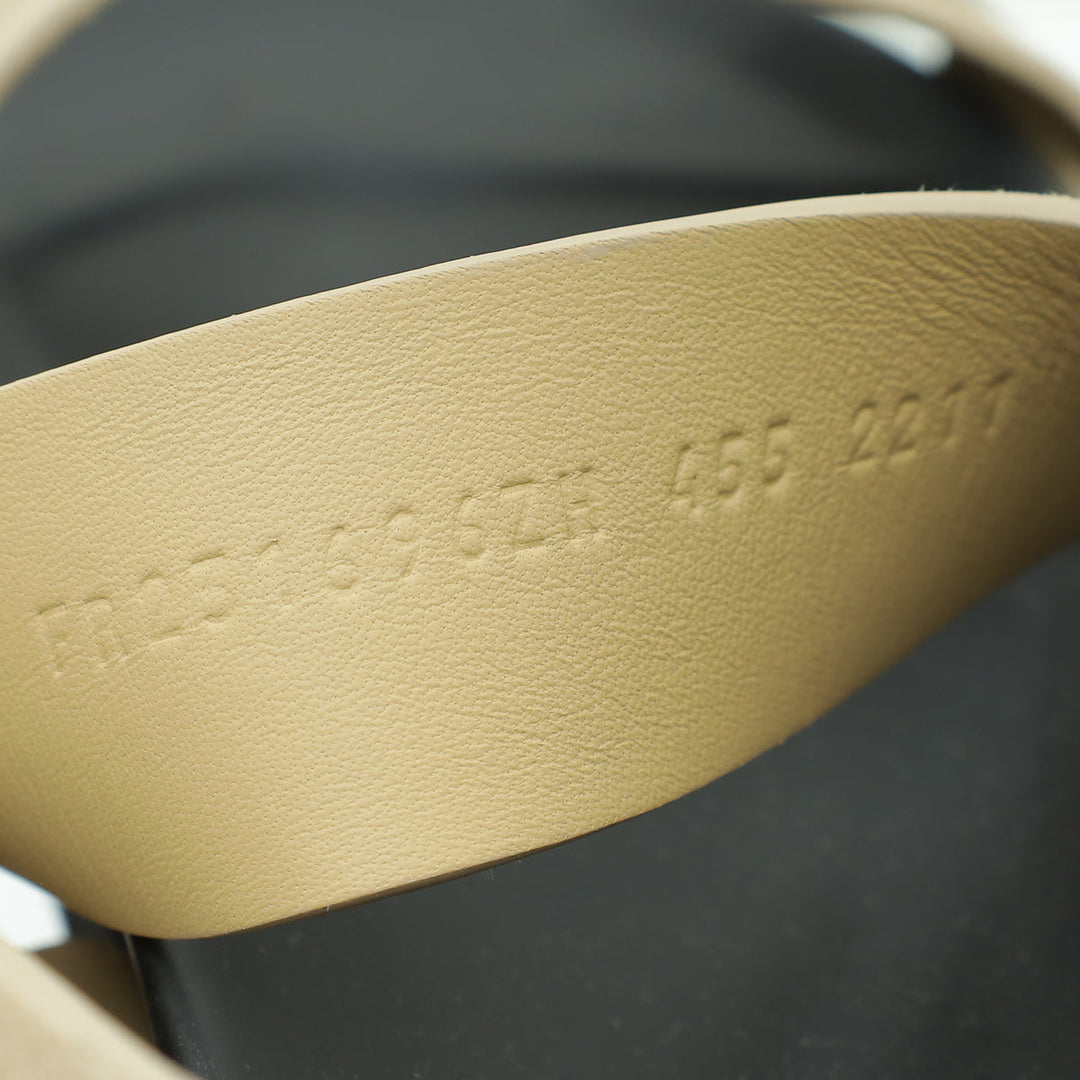 Top quality Hermes Beige Argile Chypre Goatskin Genius Sandal 45.5