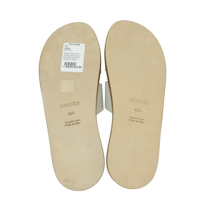Hermes Bicolor Izmir Sandals 46.5