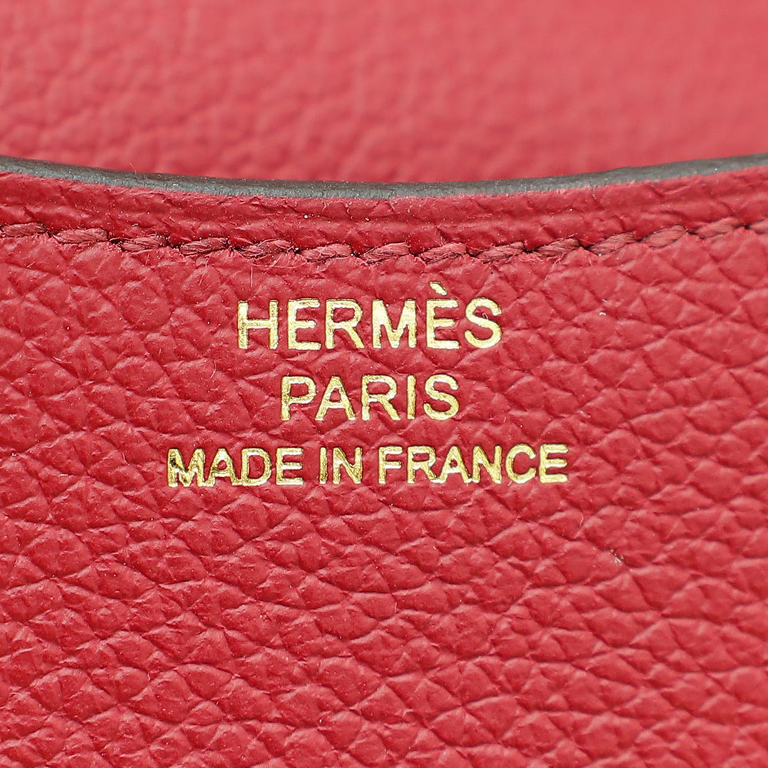 Top quality Hermes Rouge H Constance Evercolor Slim Wallet