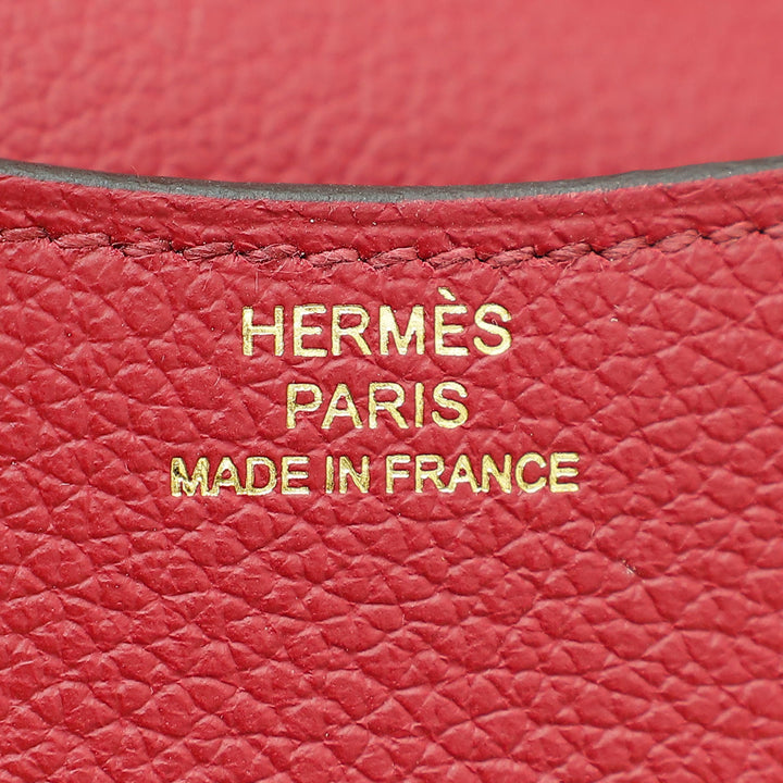 Top quality Hermes Rouge H Constance Evercolor Slim Wallet