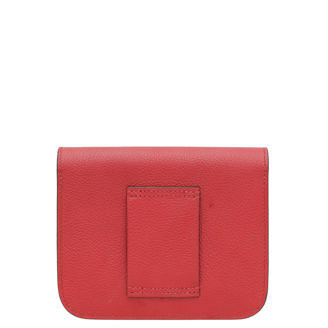 Top quality Hermes Rouge H Constance Evercolor Slim Wallet