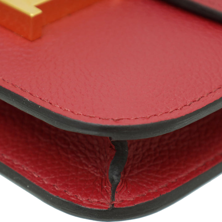 Top quality Hermes Rouge H Constance Evercolor Slim Wallet