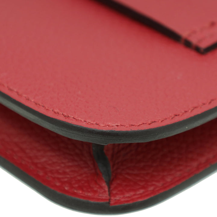 Top quality Hermes Rouge H Constance Evercolor Slim Wallet