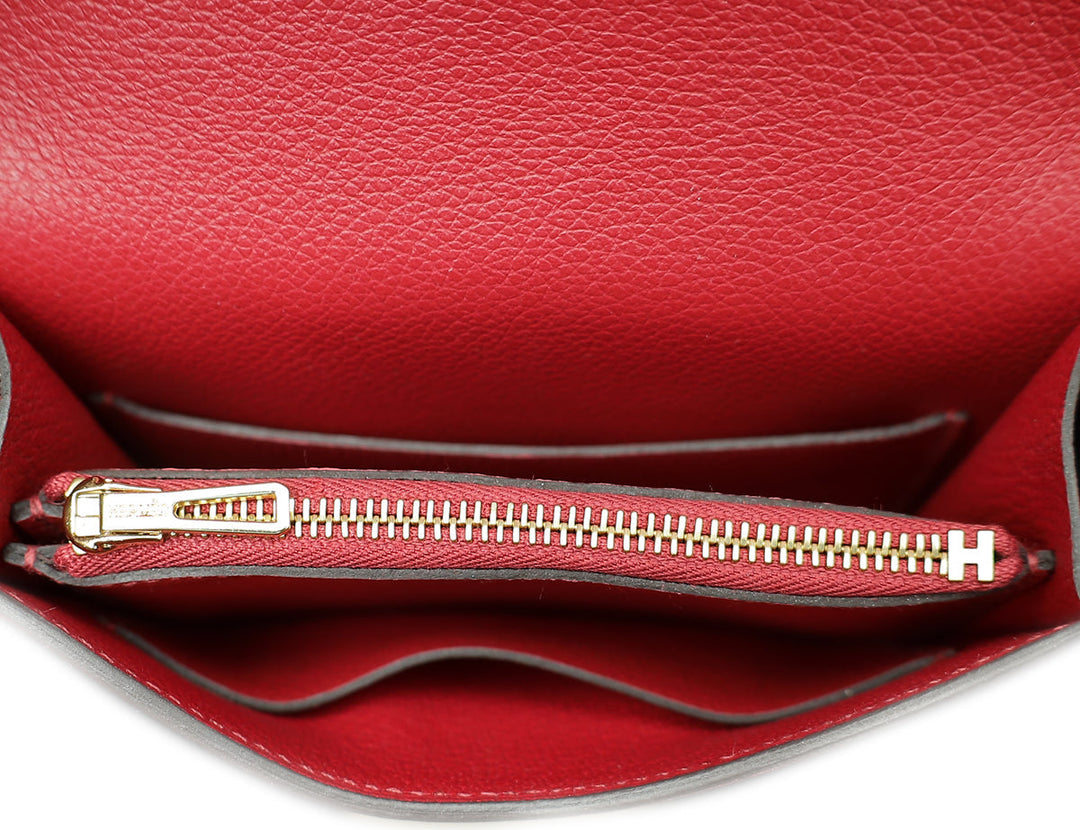 Top quality Hermes Rouge H Constance Evercolor Slim Wallet