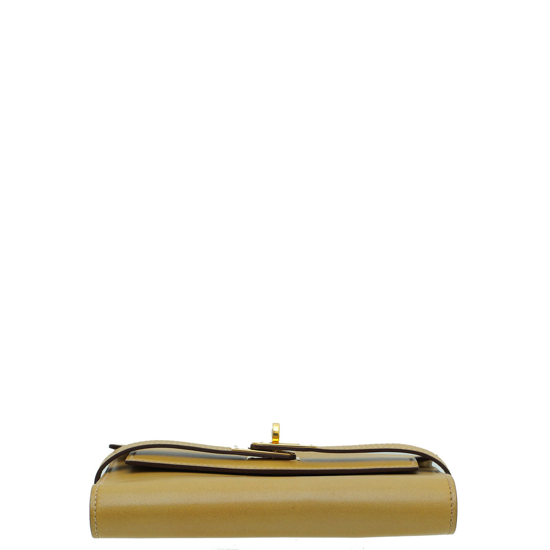 Top quality Hermes Biscuit Kelly Depliant Box Medium Wallet