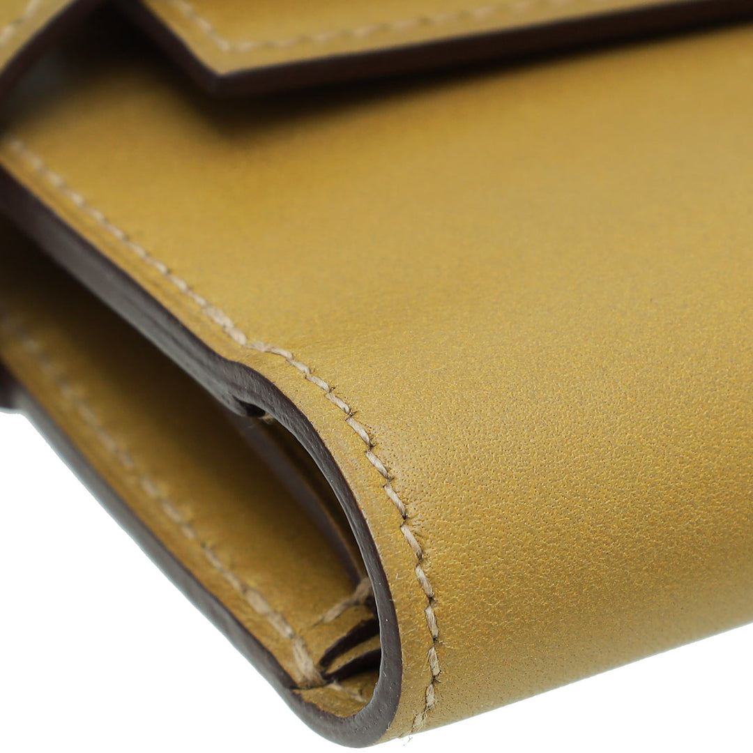 Top quality Hermes Biscuit Kelly Depliant Box Medium Wallet