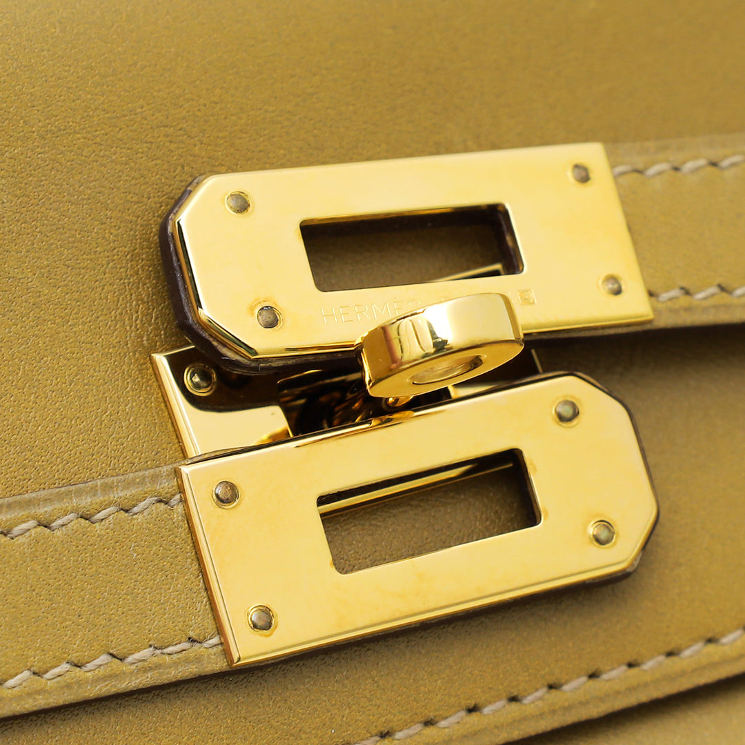 Top quality Hermes Biscuit Kelly Depliant Box Medium Wallet