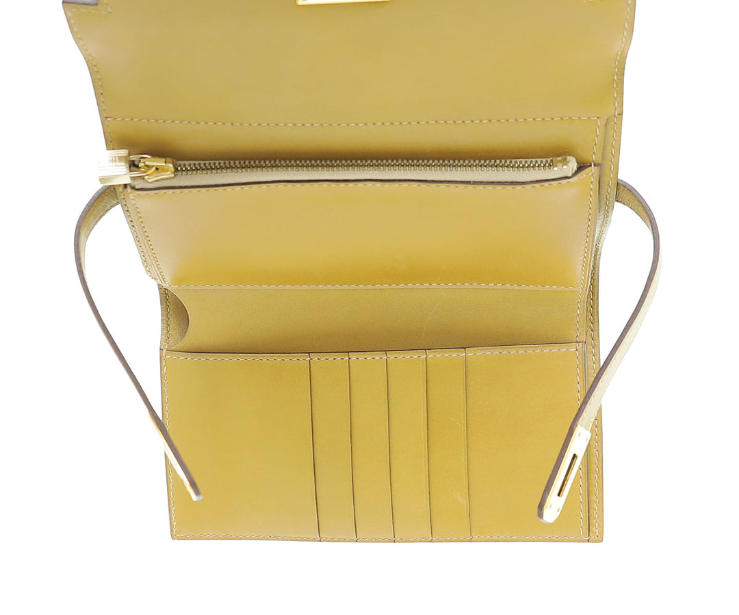 Top quality Hermes Biscuit Kelly Depliant Box Medium Wallet