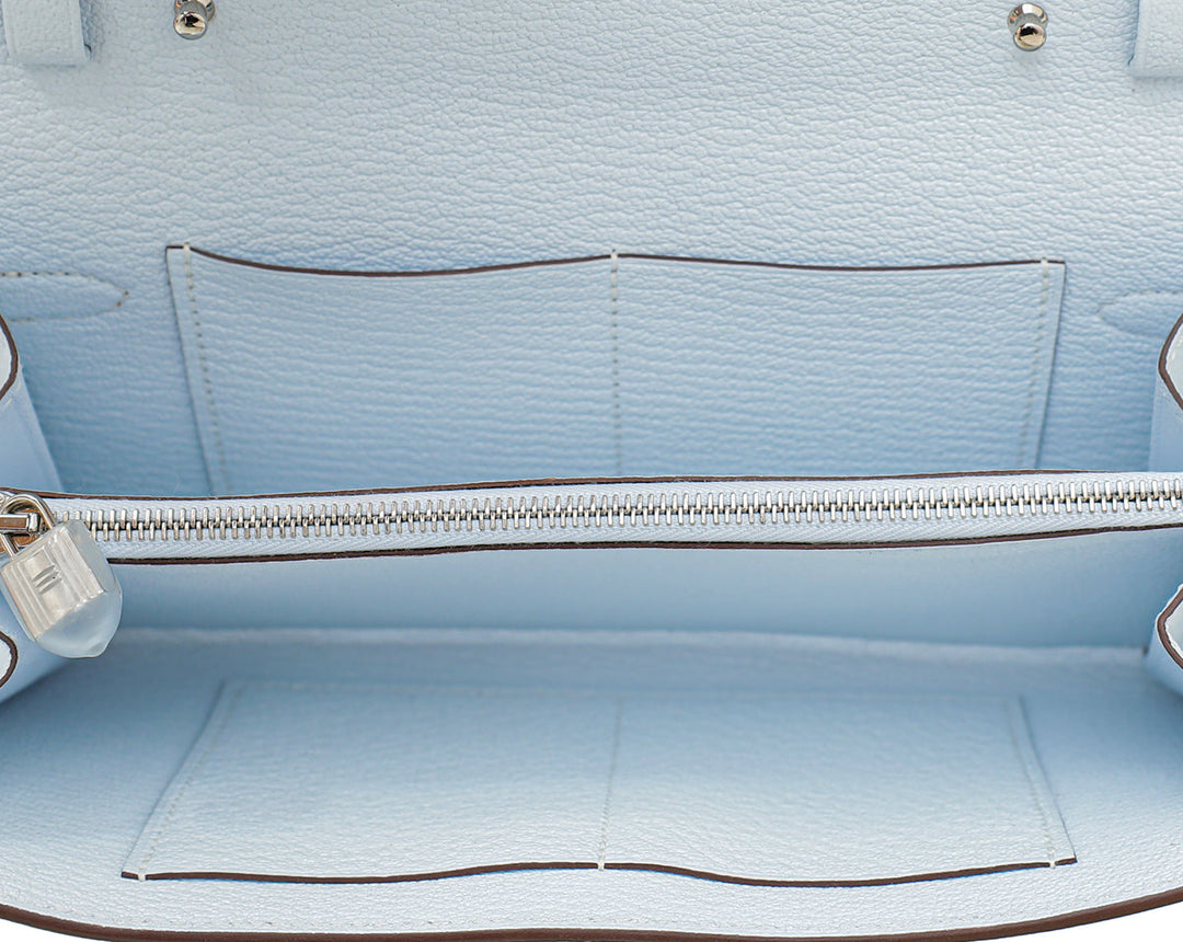 Top quality Hermes Blue Brume Kelly Classique To Go Wallet