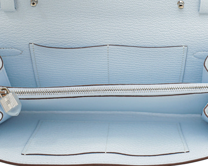 Top quality Hermes Blue Brume Kelly Classique To Go Wallet