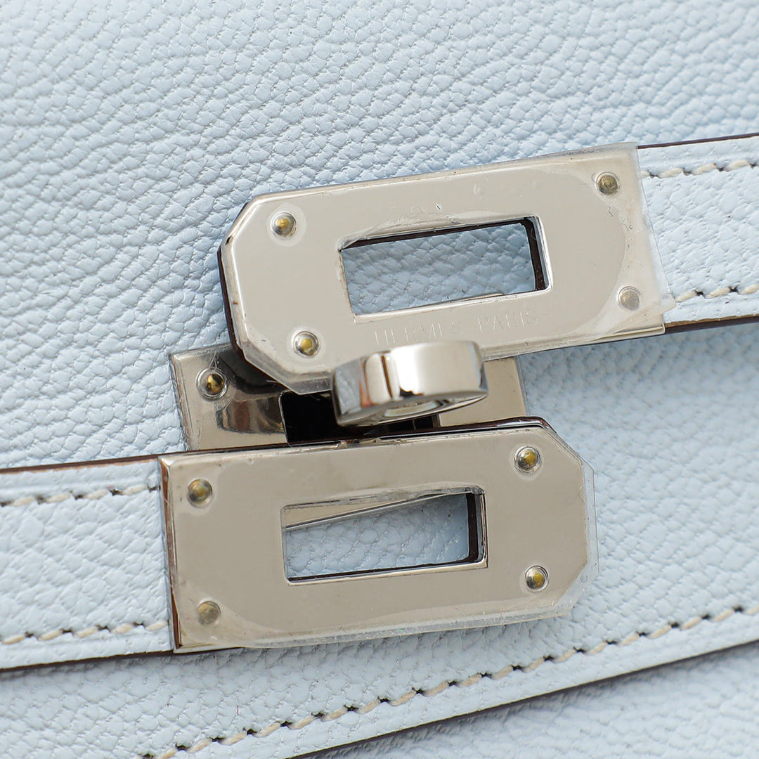 Top quality Hermes Blue Brume Kelly Classique To Go Wallet