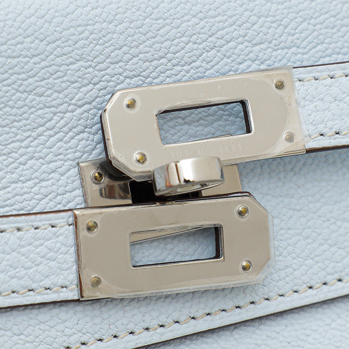 Top quality Hermes Blue Brume Kelly Classique To Go Wallet
