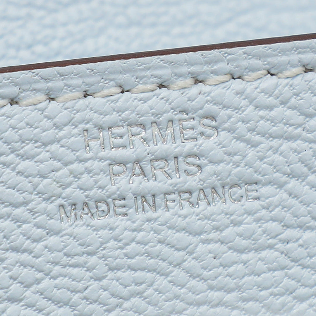 Top quality Hermes Blue Brume Kelly Classique To Go Wallet