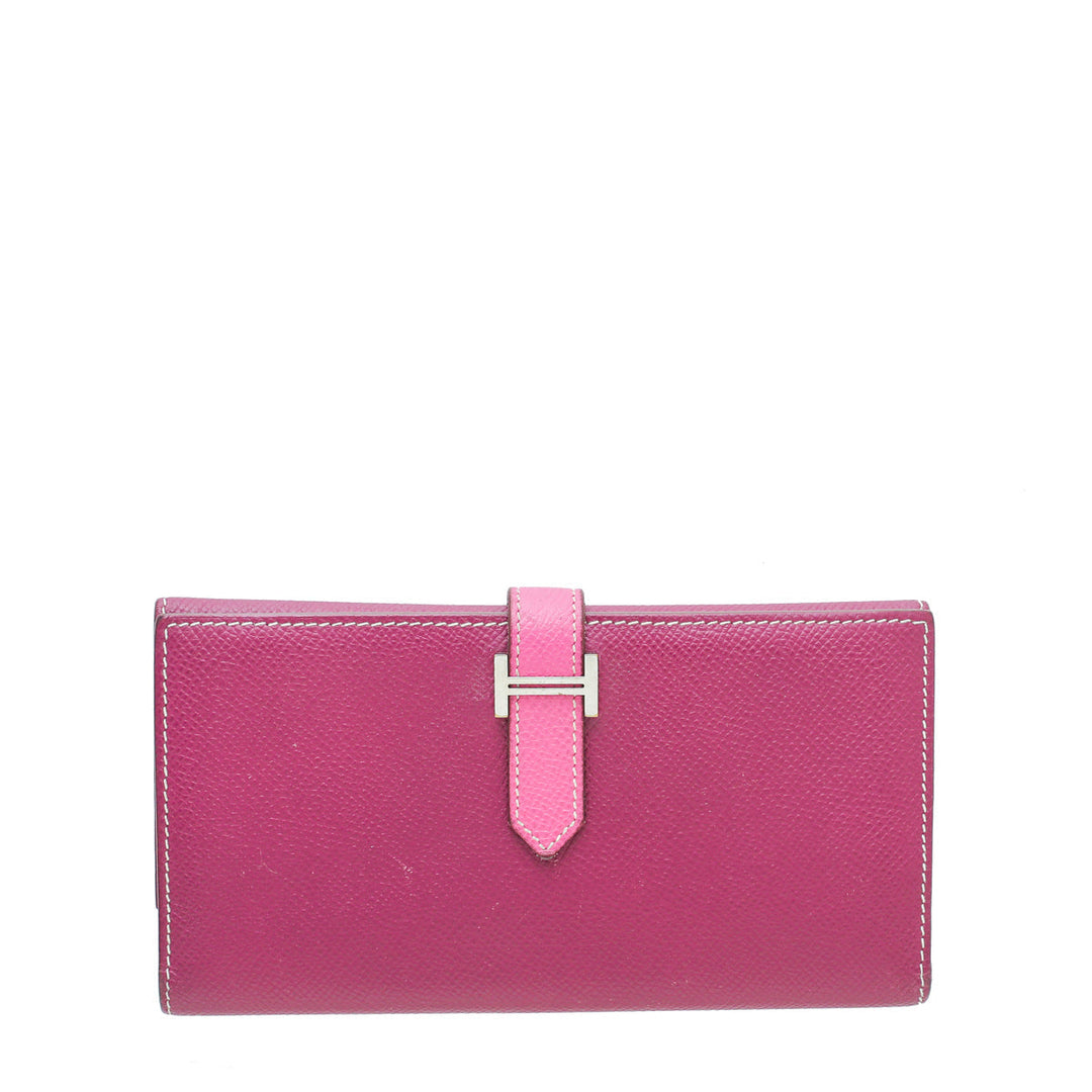 Hermes Cyclamen Bearn Wallet