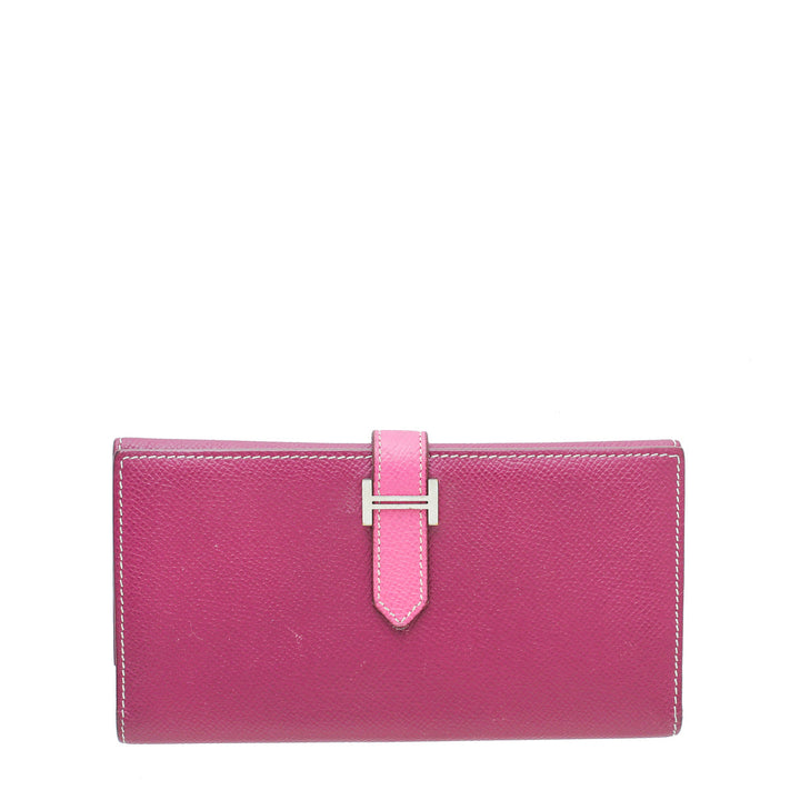 Hermes Cyclamen Bearn Wallet