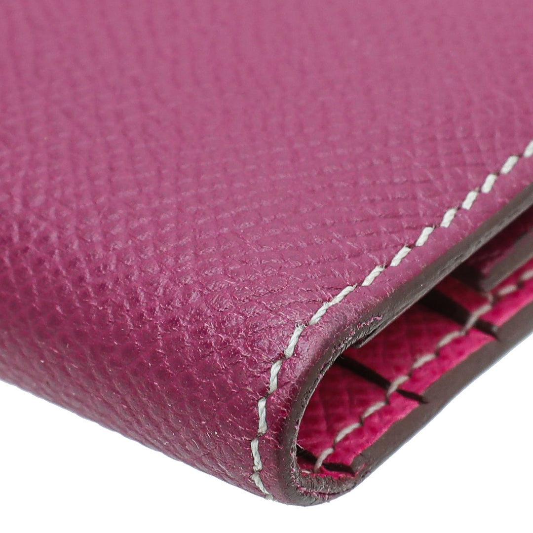 Hermes Cyclamen Bearn Wallet