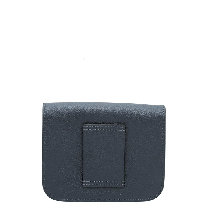 Top quality Hermes Blue Abysse Evercolor Constance Slim Wallet