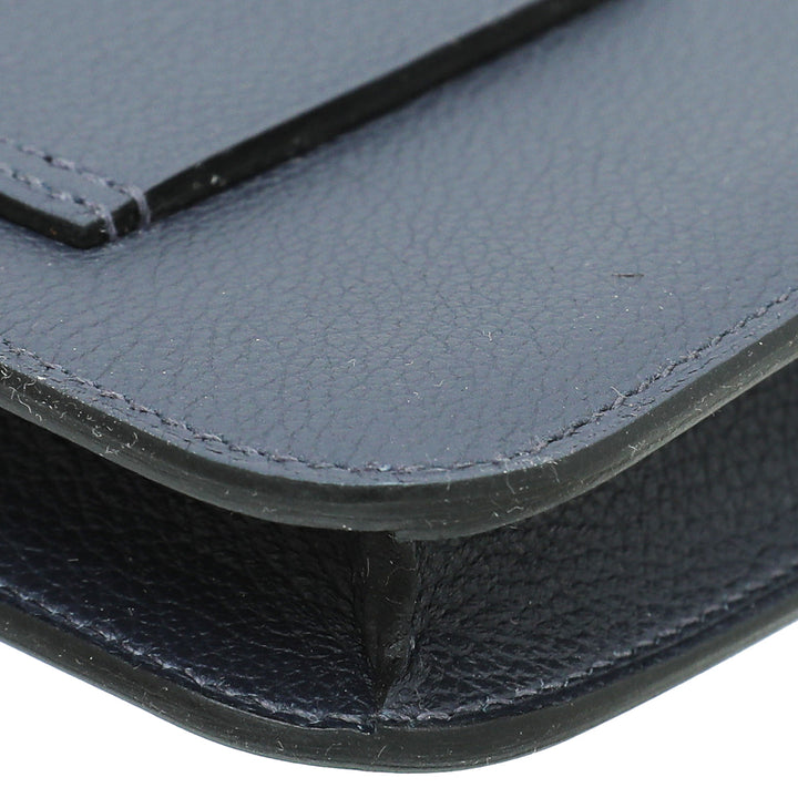 Top quality Hermes Blue Abysse Evercolor Constance Slim Wallet