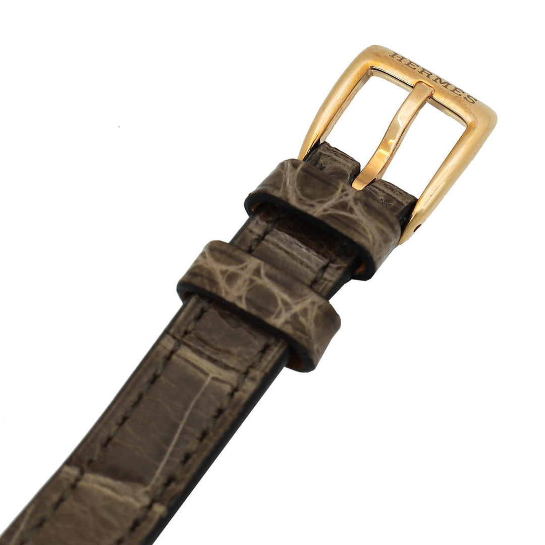 Top quality Hermes 18K Rose Case Alligator Galop d'Top quality Hermes 26mm Watch