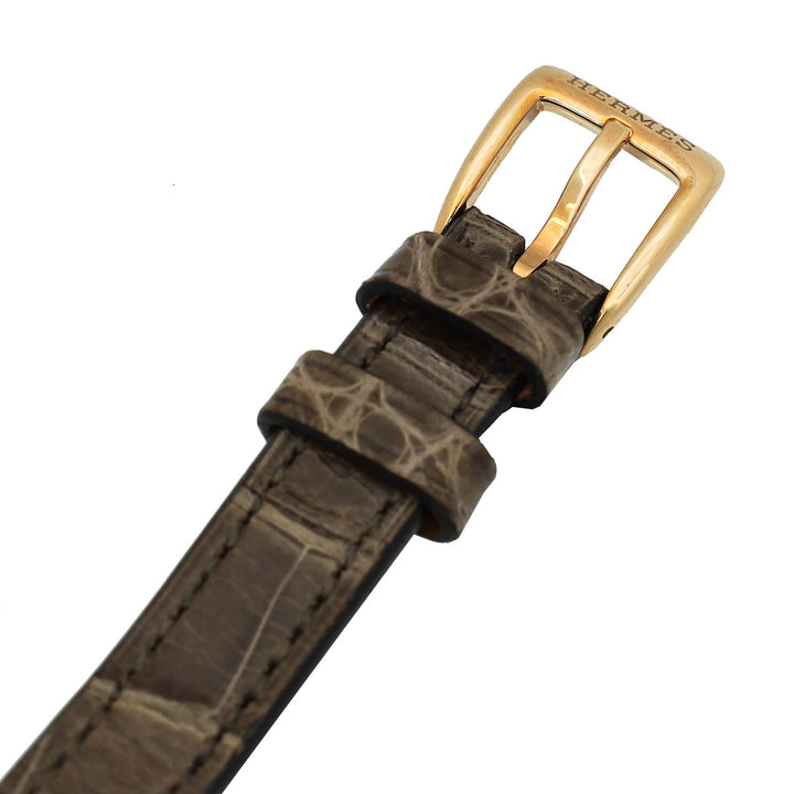 Top quality Hermes 18K Rose Case Alligator Galop d'Top quality Hermes 26mm Watch