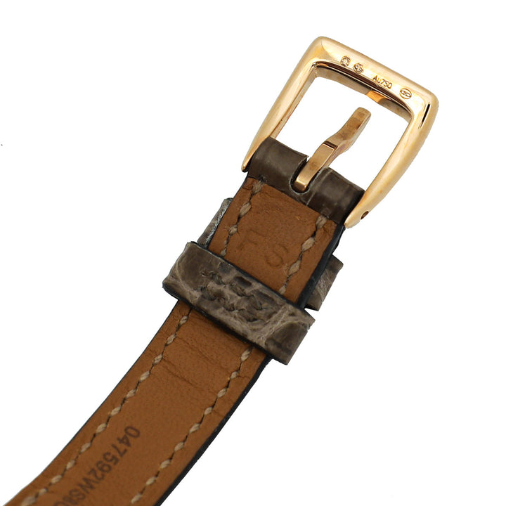 Top quality Hermes 18K Rose Case Alligator Galop d'Top quality Hermes 26mm Watch