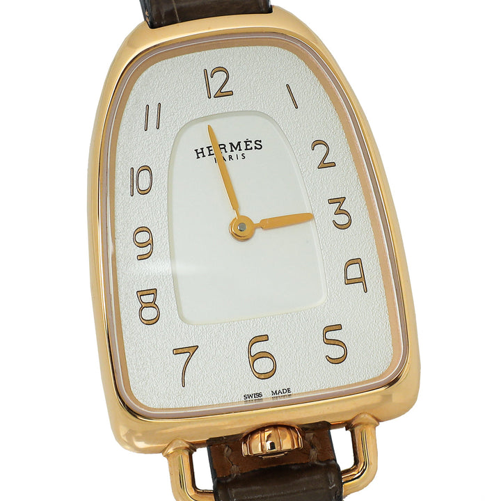Top quality Hermes 18K Rose Case Alligator Galop d'Top quality Hermes 26mm Watch