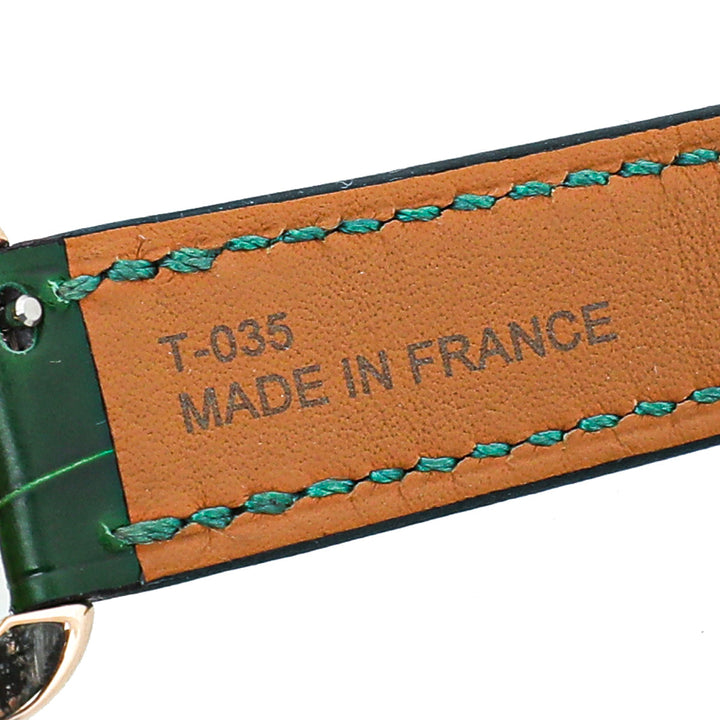 Hermes 18K Rose Gold Cape Cod Diamond Crocodile Strap 31mm Small Watch