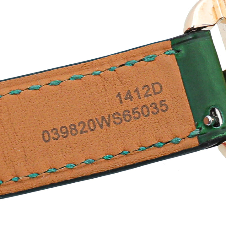 Hermes 18K Rose Gold Cape Cod Diamond Crocodile Strap 31mm Small Watch