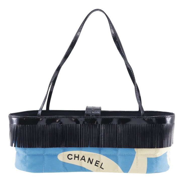 Top Quality Chanel Canvas Patent Leather Handbag