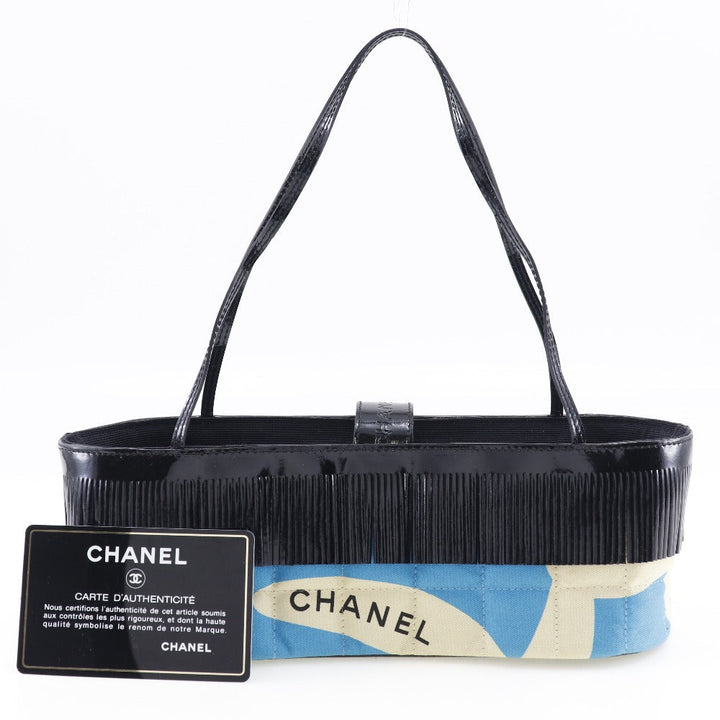 Top Quality Chanel Canvas Patent Leather Handbag